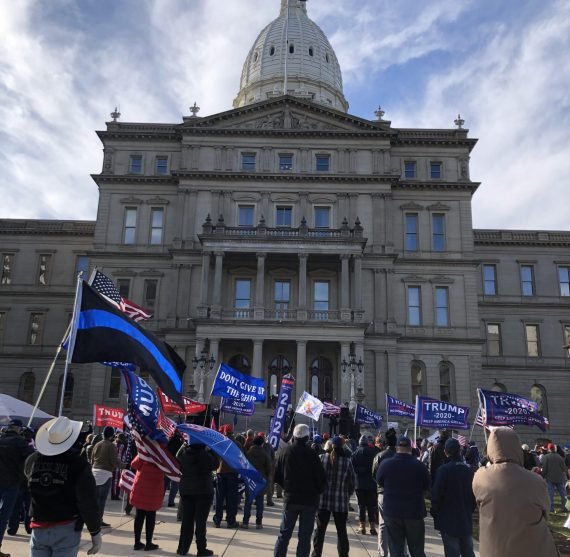 State Capital with crowd